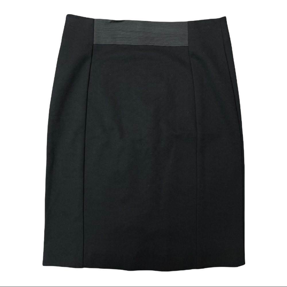 NWOT Elliot Lauren Womans Black Stretch Waist Full Back Zip Detail‎ Pencil Skirt